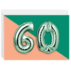 60th Balloons Custom Card