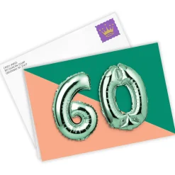 60th Balloons Custom Card