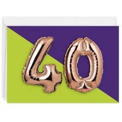 40th Balloons Custom Card