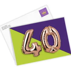 40th Balloons Custom Card
