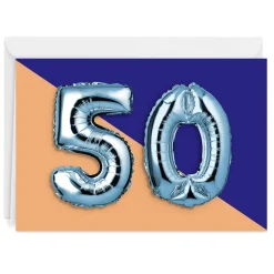 50th Balloons Custom Card