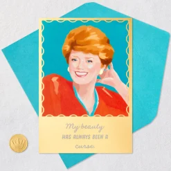 The Golden Girls Blanche My Beauty Is a Curse Funny Birthday Card