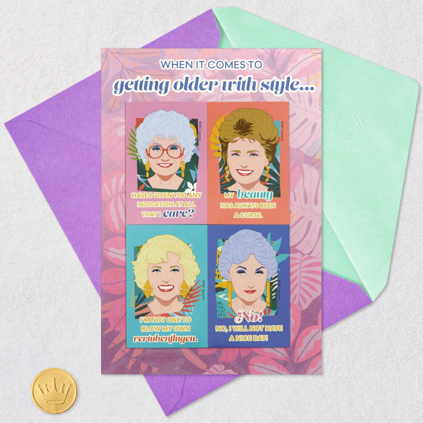The Golden Girls You Are Golden, Girl Birthday Card With Removable Magnets