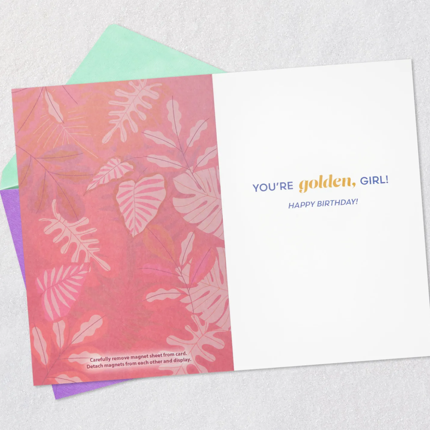 The Golden Girls You Are Golden, Girl Birthday Card With Removable Magnets