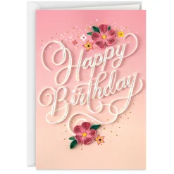 The Loveliest Reason to Celebrate Quilled Paper Handmade Birthday Card
