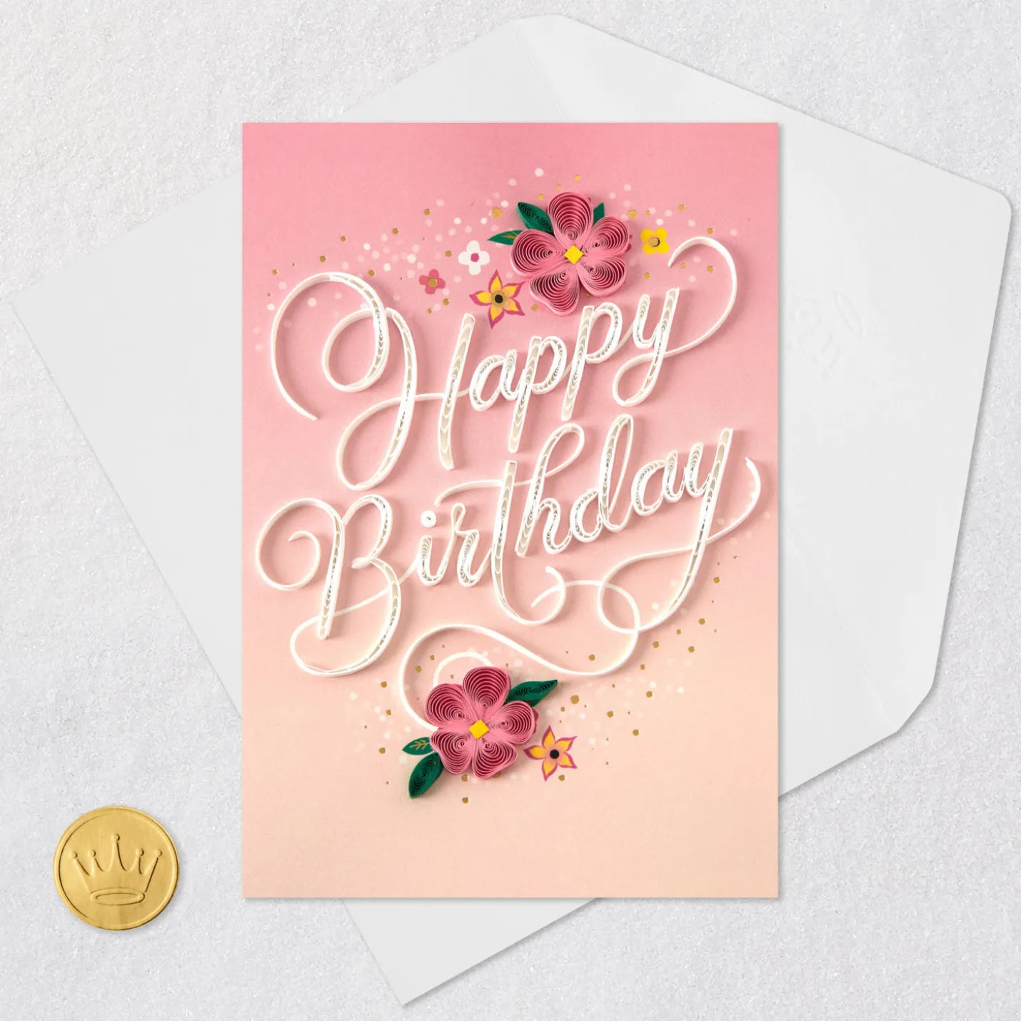 The Loveliest Reason to Celebrate Quilled Paper Handmade Birthday Card