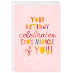 The Miracle of You Custom Birthday Card
