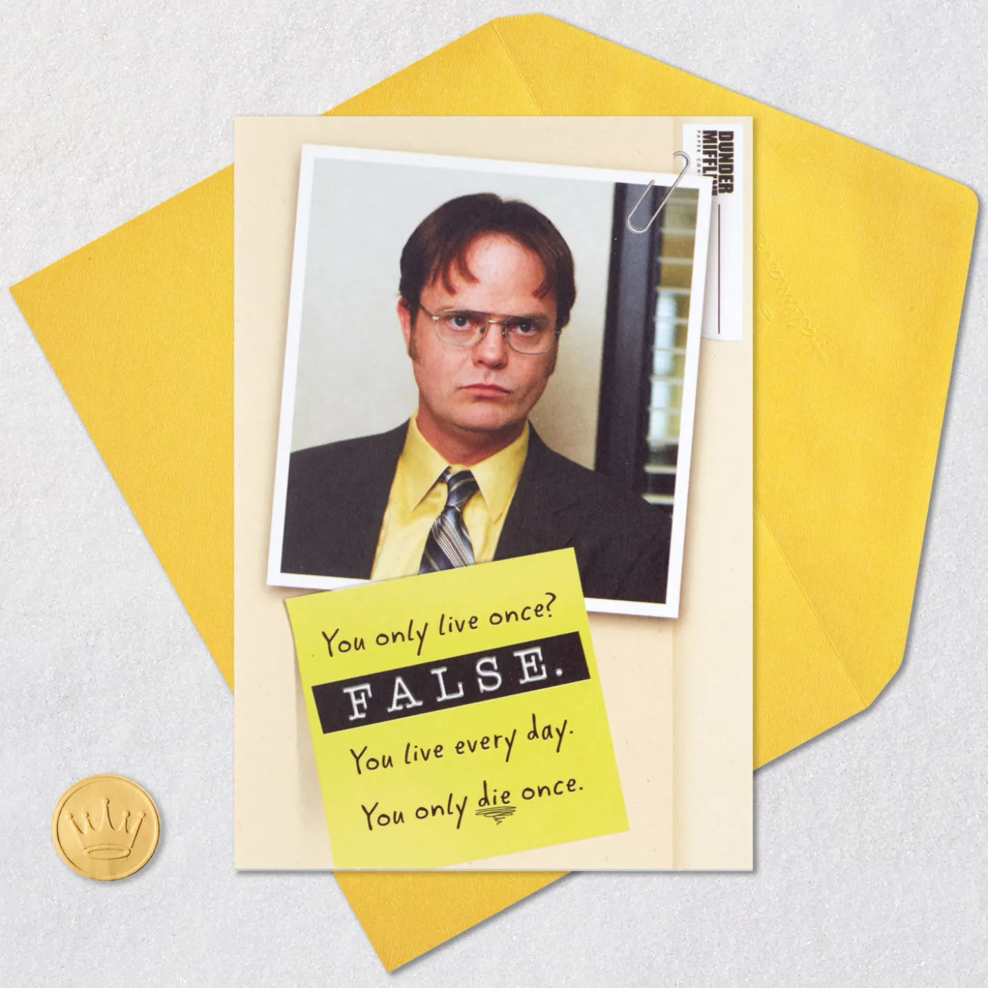 The Office Live It to the Fullest Funny Birthday Card