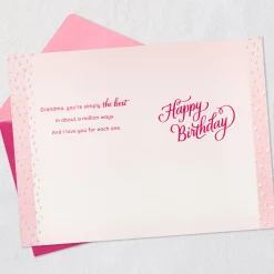 The Best in a Million Ways Birthday Card for Grandma