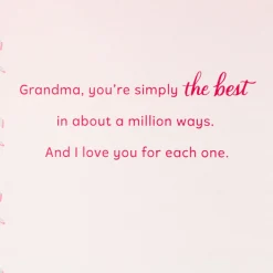 The Best in a Million Ways Birthday Card for Grandma