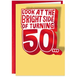 The Bright Side of Turning 50 Funny 50th Birthday Card