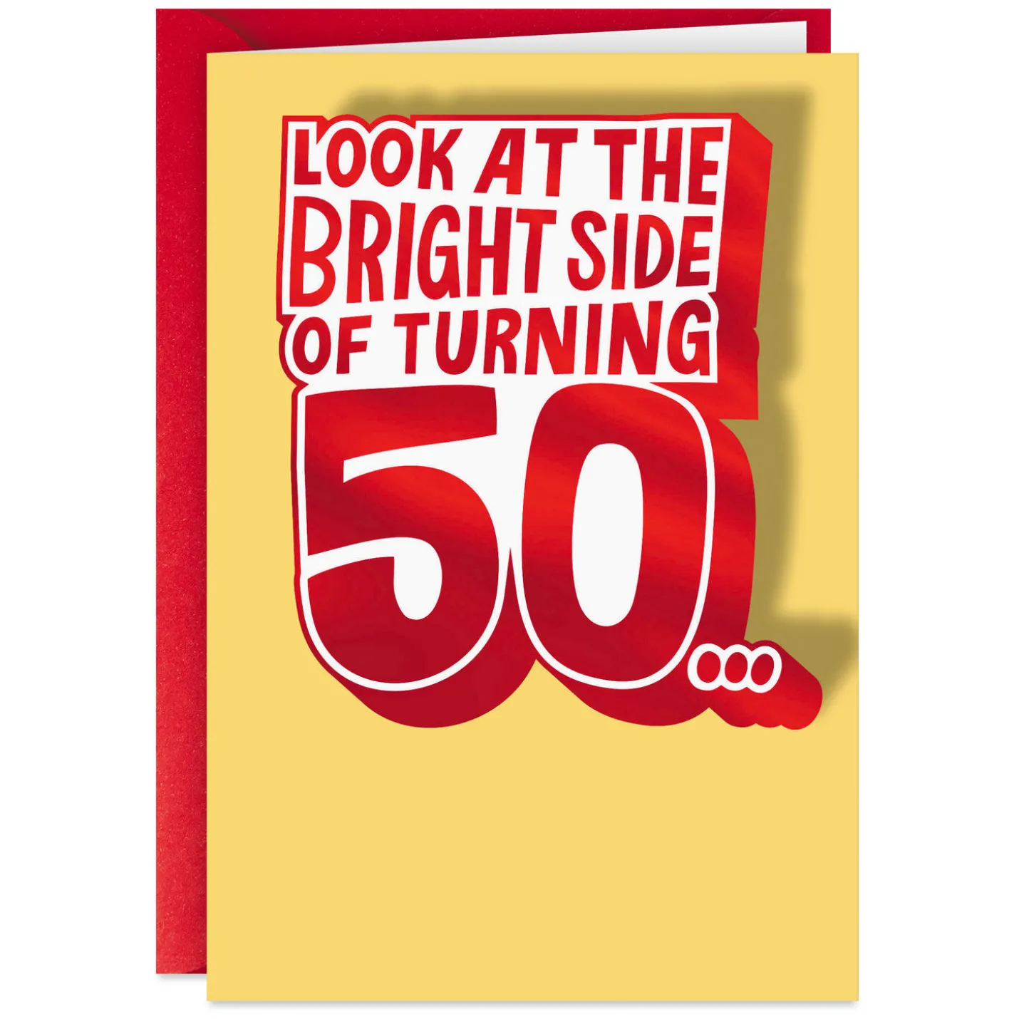 The Bright Side of Turning 50 Funny 50th Birthday Card