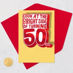 The Bright Side of Turning 50 Funny 50th Birthday Card