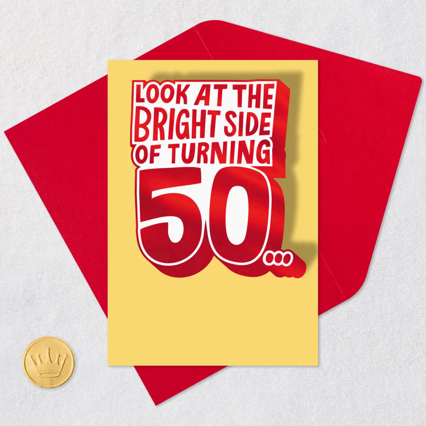 The Bright Side of Turning 50 Funny 50th Birthday Card