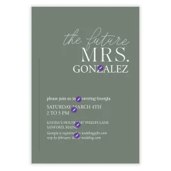 The Future Mrs. Flat Bridal Shower Invitation
