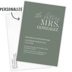The Future Mrs. Flat Bridal Shower Invitation