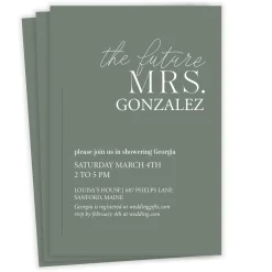 The Future Mrs. Flat Bridal Shower Invitation