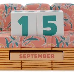 The Golden Girls Floral Rattan Couch Perpetual Calendar