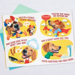 The Hero We Depend On Pop-Up Birthday Card for Dad