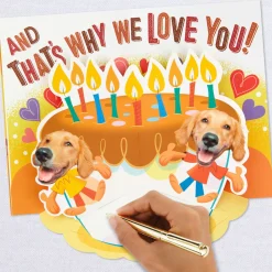 The Hero We Depend On Pop-Up Birthday Card for Dad