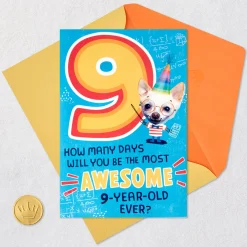 The Most Awesome 9th Birthday Card