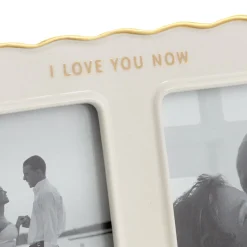 Then and Now Ceramic Picture Frame, Holds 2 Photos