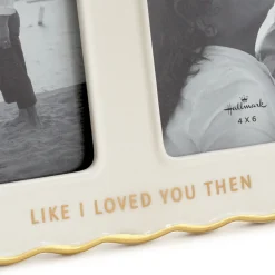 Then and Now Ceramic Picture Frame, Holds 2 Photos