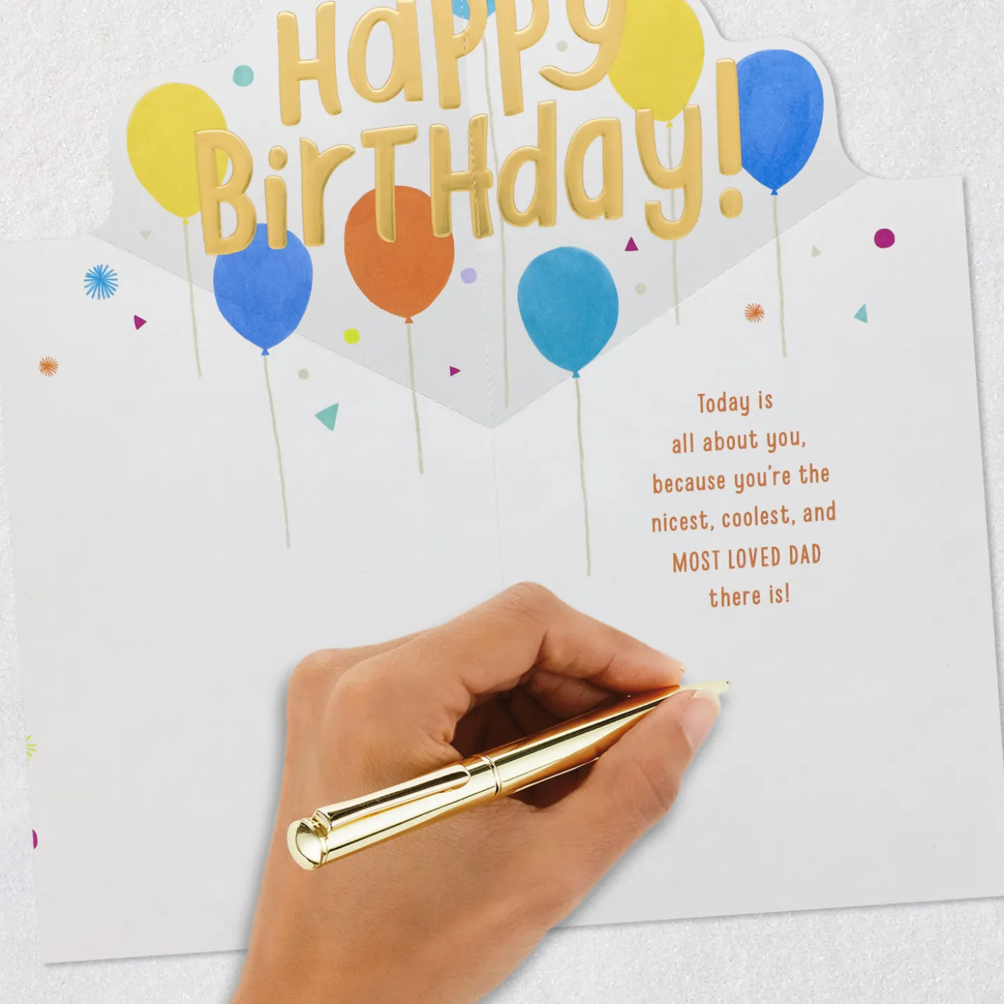 The Nicest, Coolest, Most Loved Dad Pop-Up Birthday Card for Dad