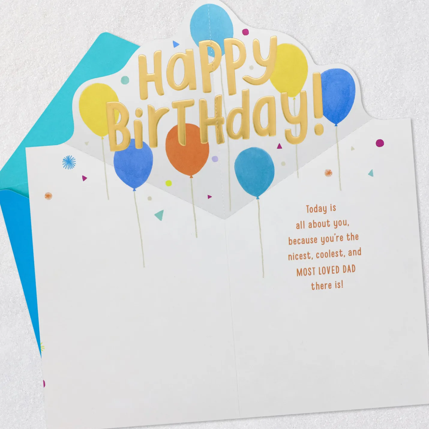 The Nicest, Coolest, Most Loved Dad Pop-Up Birthday Card for Dad