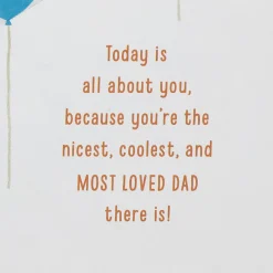 The Nicest, Coolest, Most Loved Dad Pop-Up Birthday Card for Dad
