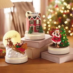 The Night Before Christmas Interactive Figurines With Light and Sound, Set of 3