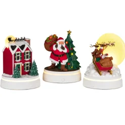 The Night Before Christmas Interactive Figurines With Light and Sound, Set of 3