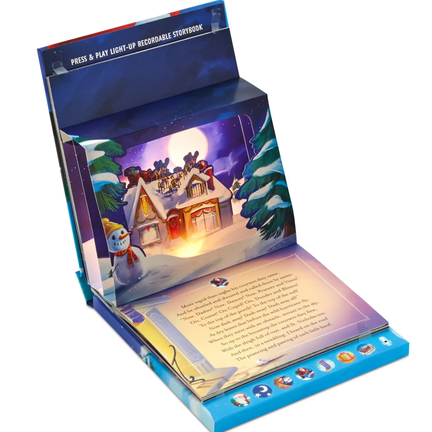The Night Before Christmas Recordable Lighted Pop-Up Book