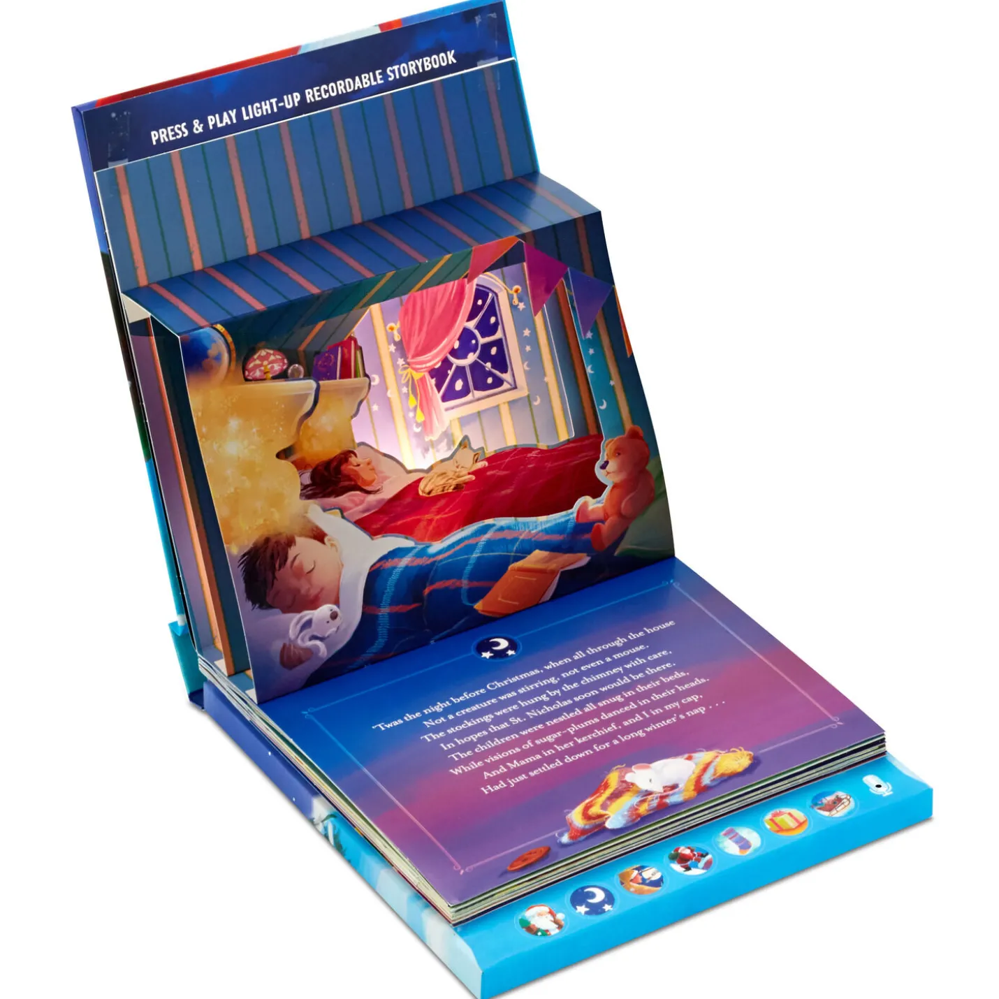 The Night Before Christmas Recordable Lighted Pop-Up Book