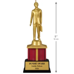 The Office Dundie Award Personalized Ornament, Custom Text
