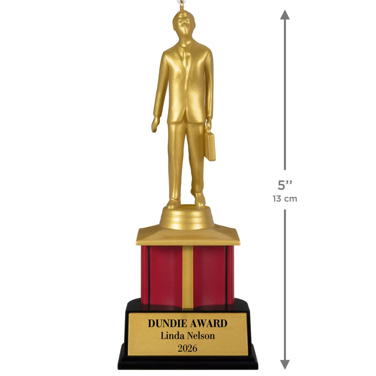 The Office Dundie Award Personalized Ornament, Custom Text