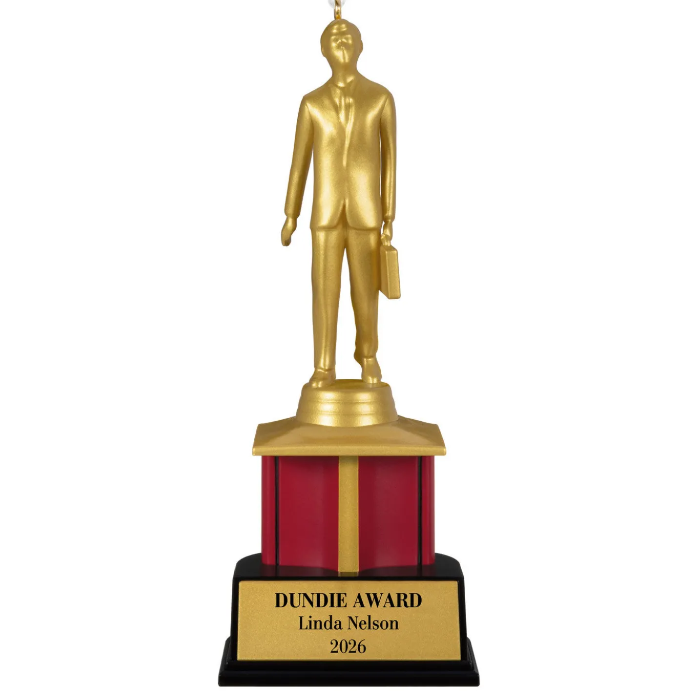 The Office Dundie Award Personalized Ornament, Custom Text