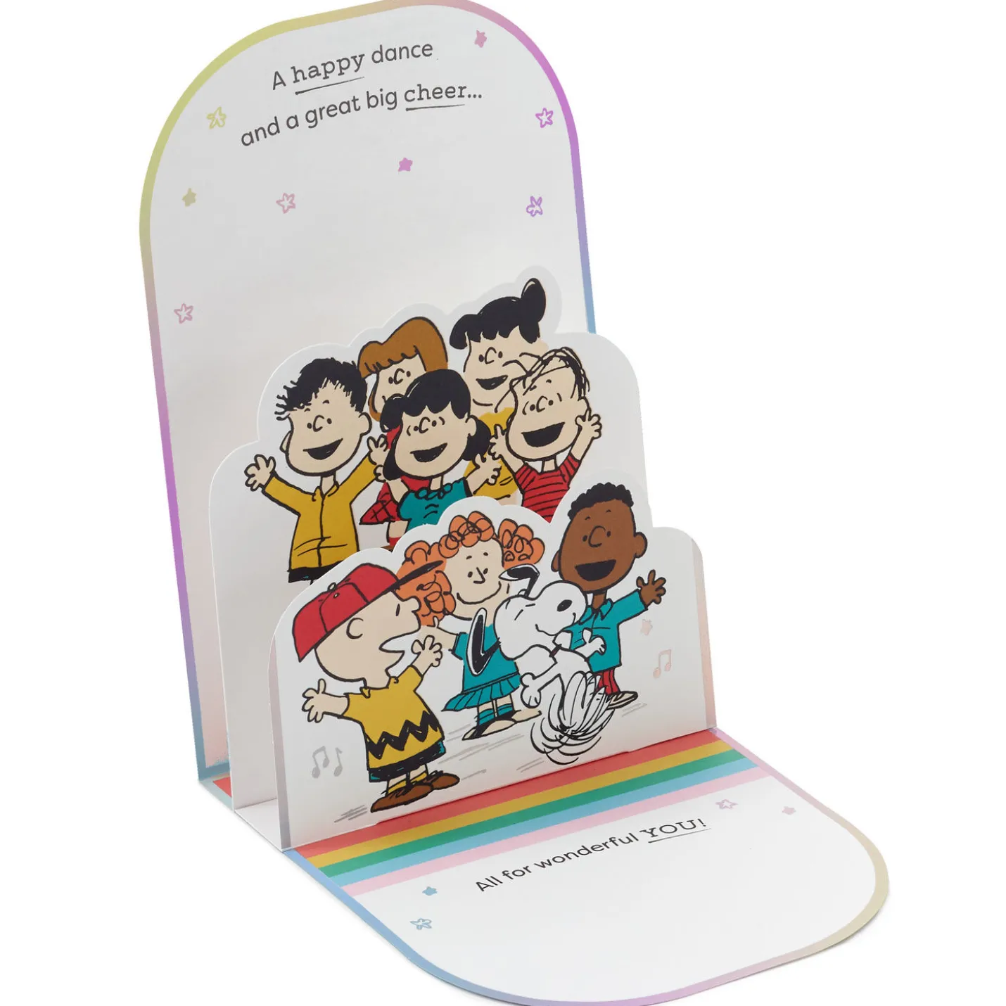The Peanuts® Gang Cheers to Wonderful You Pop-Up Card