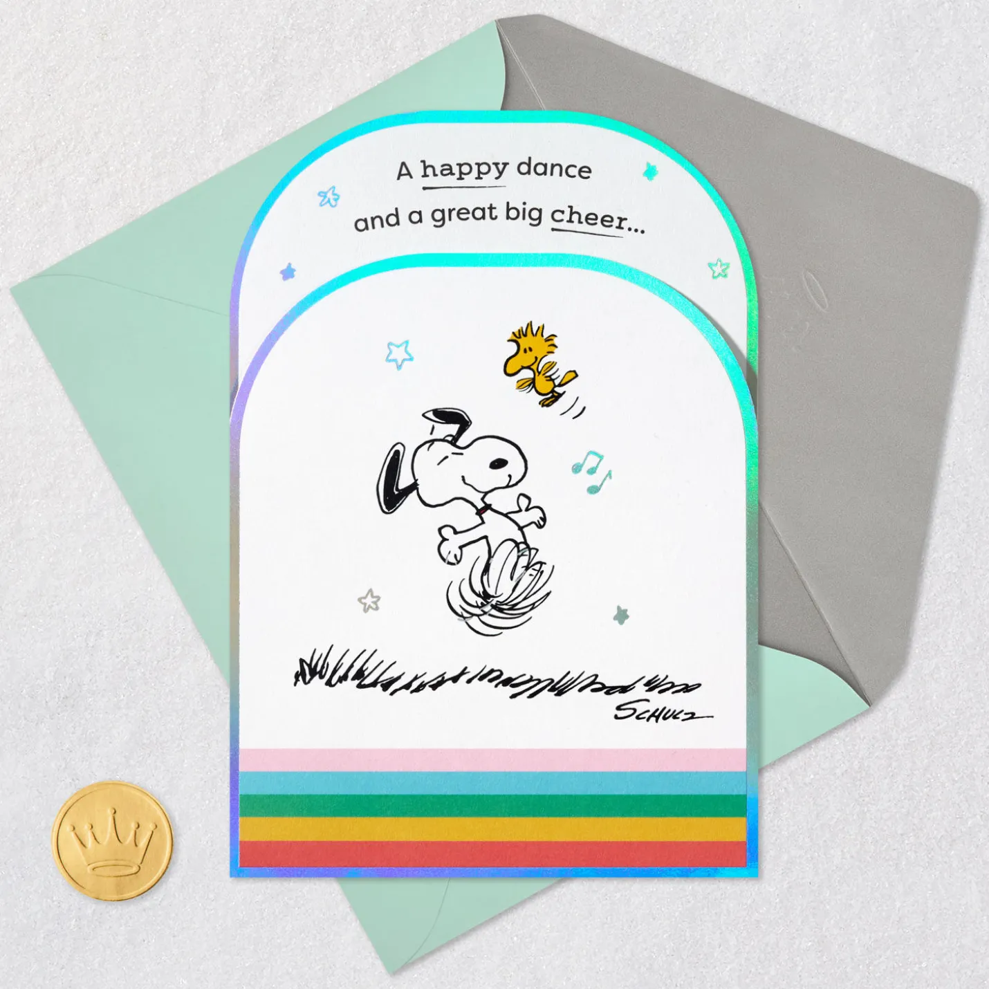 The Peanuts® Gang Cheers to Wonderful You Pop-Up Card