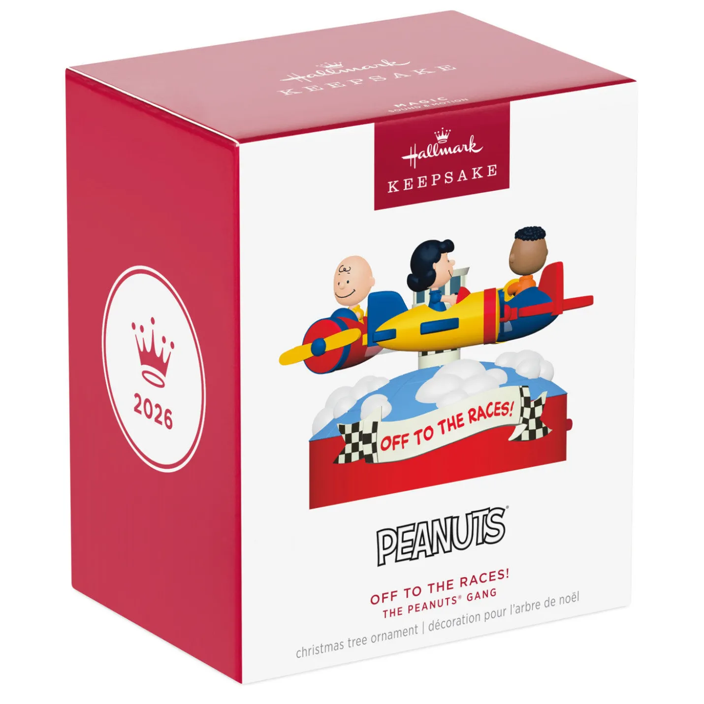 The Peanuts® Gang Off to the Races! Musical Ornament With Motion