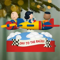 The Peanuts® Gang Off to the Races! Musical Ornament With Motion