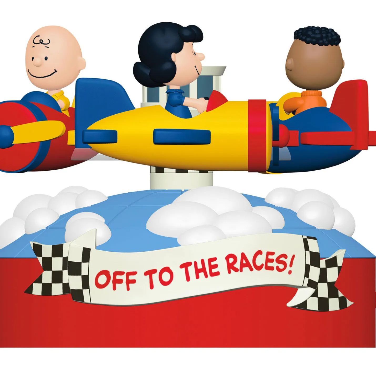 The Peanuts® Gang Off to the Races! Musical Ornament With Motion