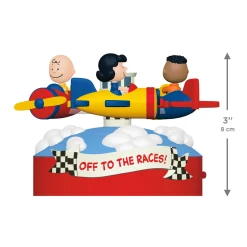 The Peanuts® Gang Off to the Races! Musical Ornament With Motion
