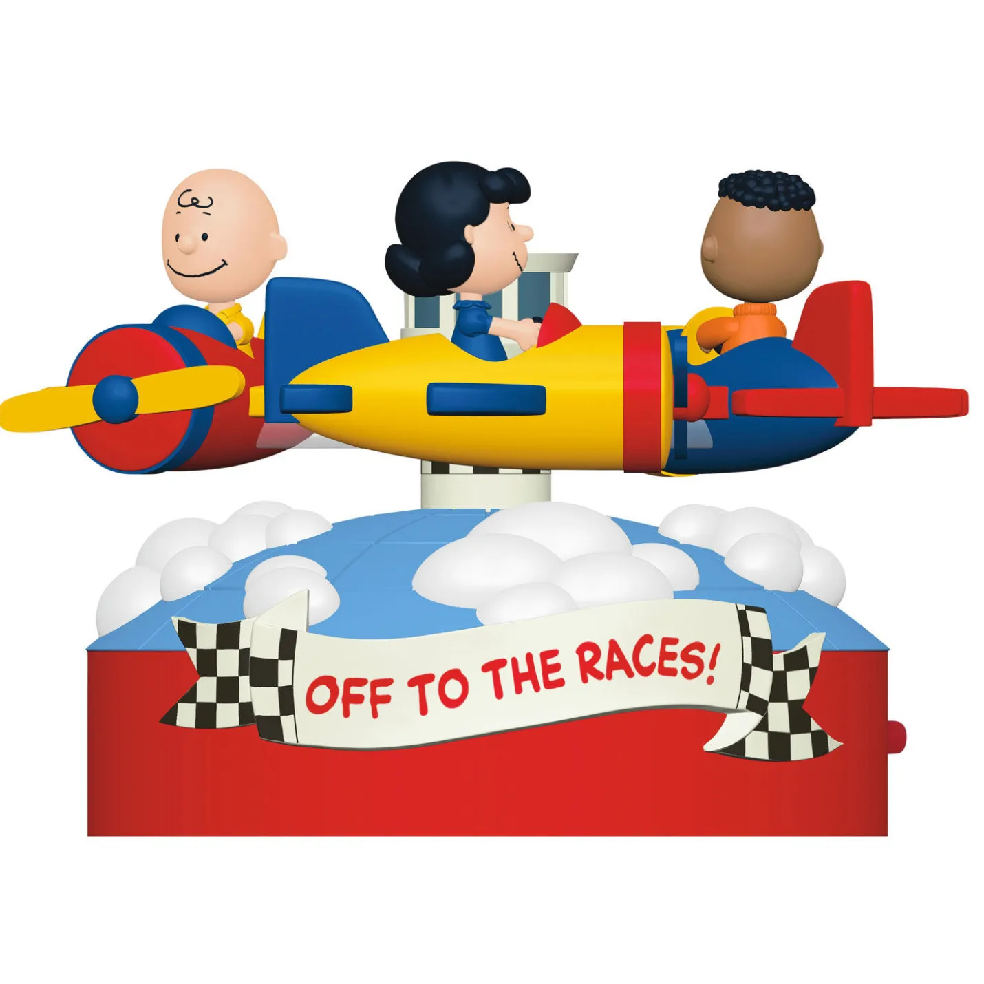 The Peanuts® Gang Off to the Races! Musical Ornament With Motion