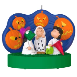 The Peanuts® Gang 60th Anniversary Spooked Trick-or-Treaters Ornament With Light and Sound