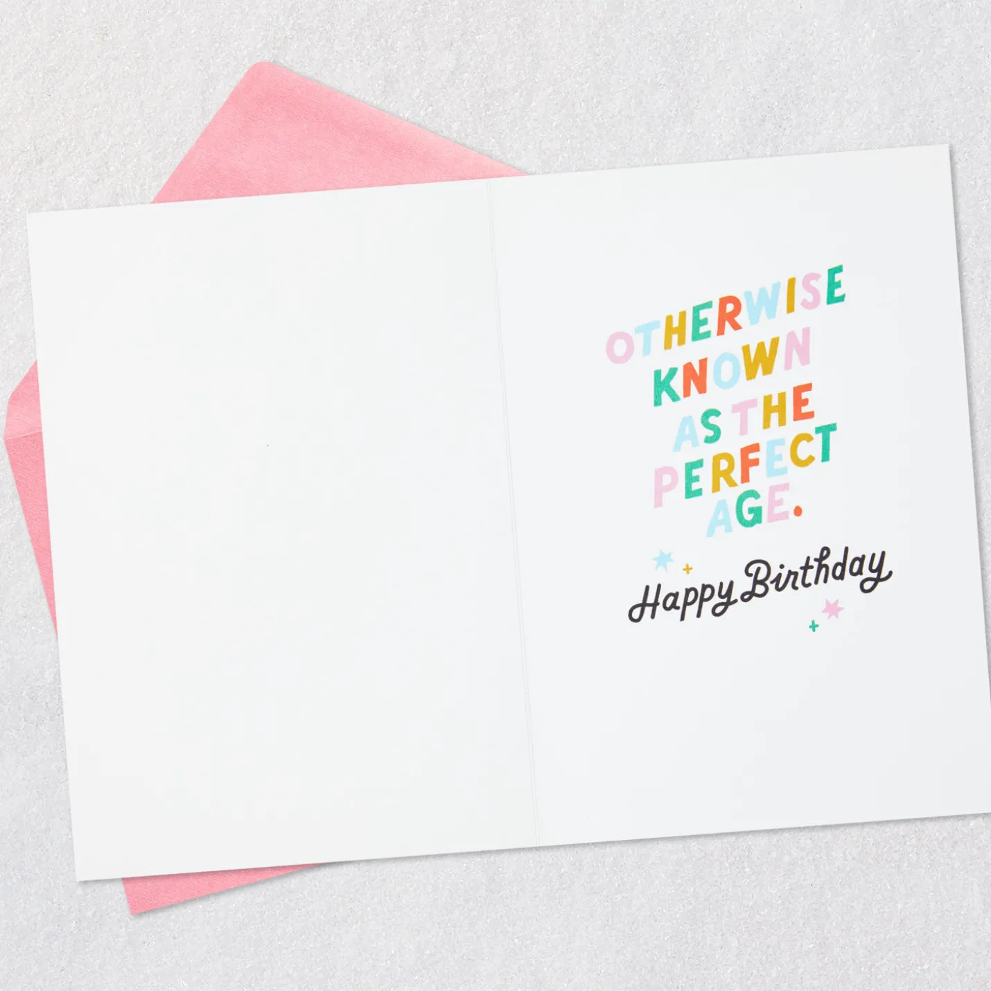 The Perfect Age Funny Birthday Card