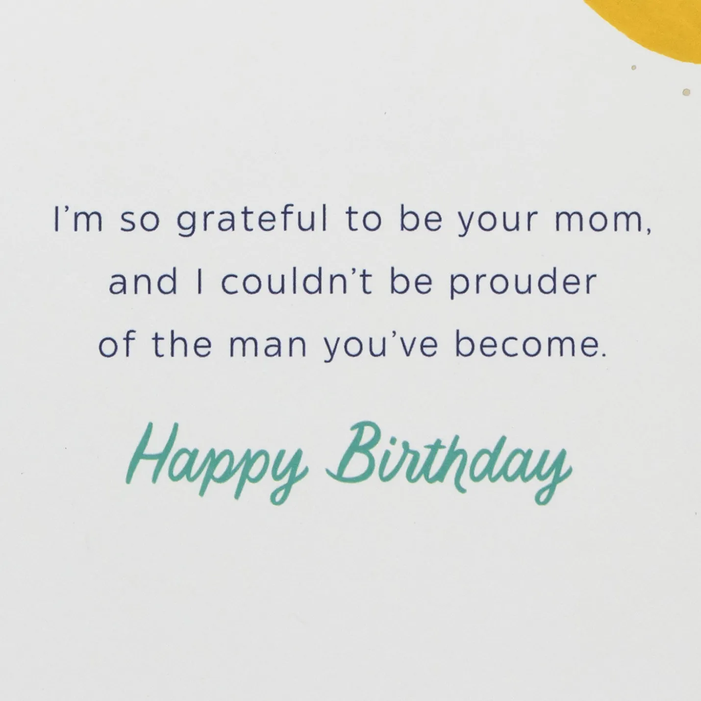 There's Goodness Inside of You Birthday Card for Son From Mom