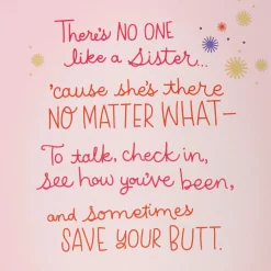 There's No One Like a Sister Birthday Card