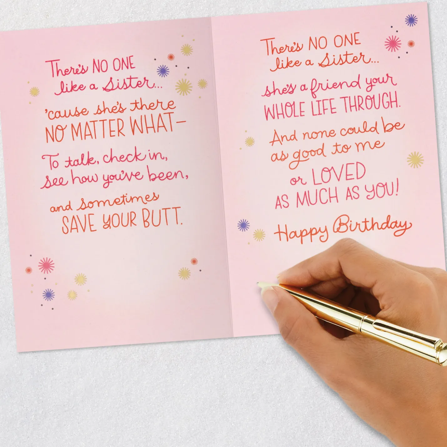 There's No One Like a Sister Birthday Card