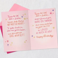 There's No One Like a Sister Birthday Card